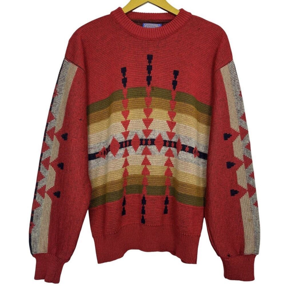 Vintage Pendleton High Grade Western Wear Sweater Size S Chief Joseph Aztec 70s